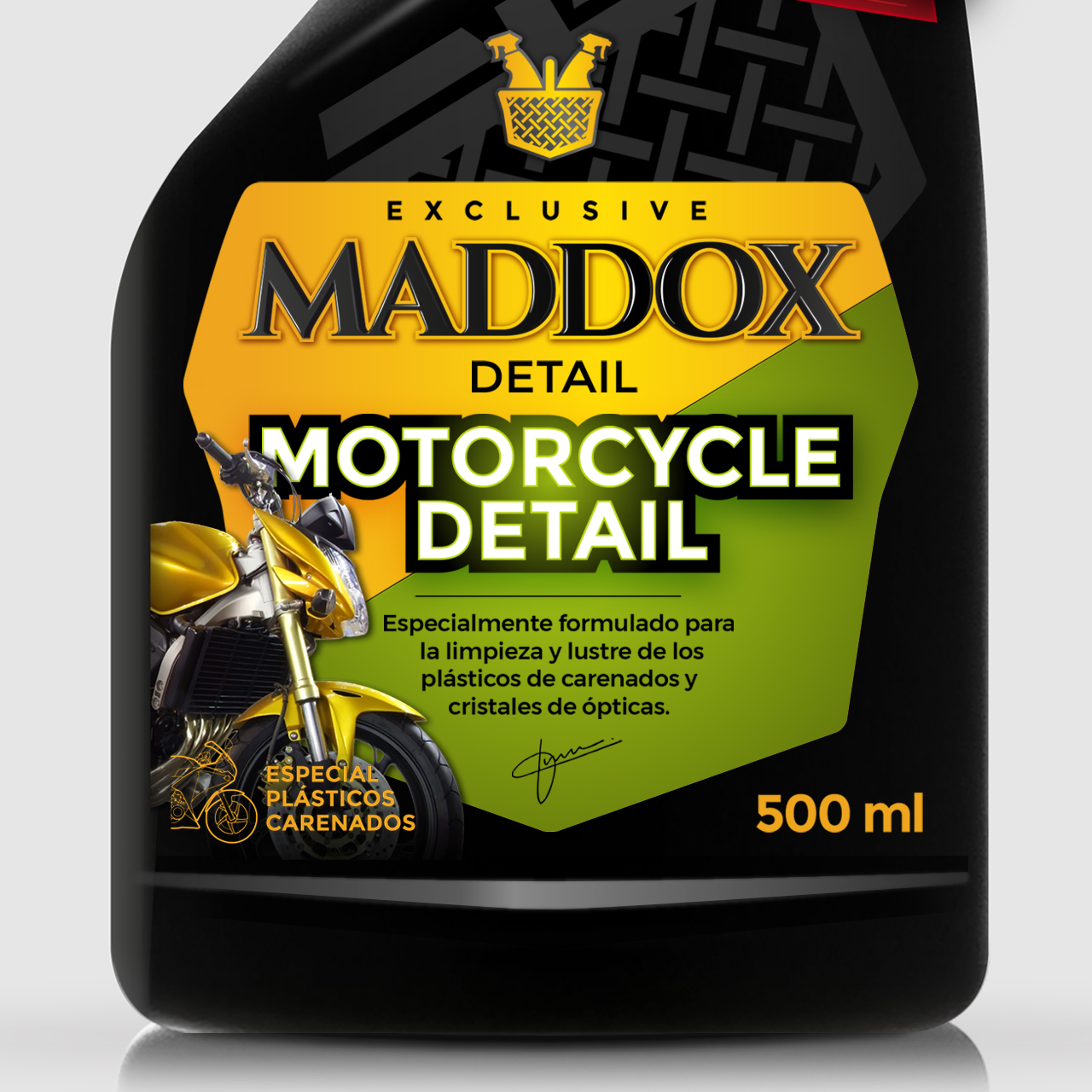 Etiqueta del limpiador para motocicletas Motorcycle Detail de Maddox